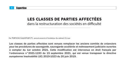 Illustration d’un article CG LAW sur le droit des affaires